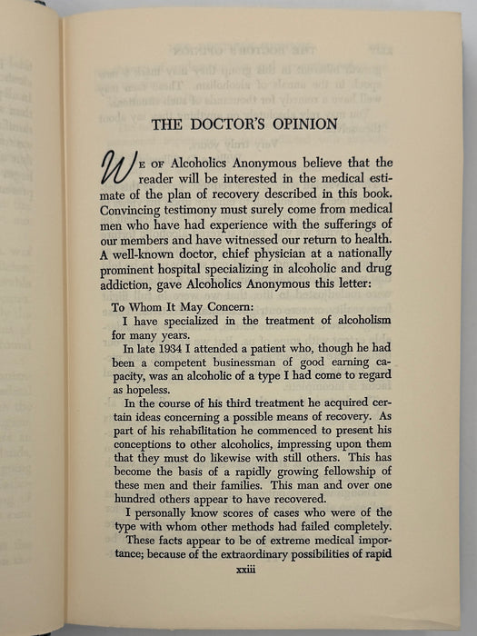Alcoholics Anonymous Second Edition 8th Printing from 1966 - ODJ