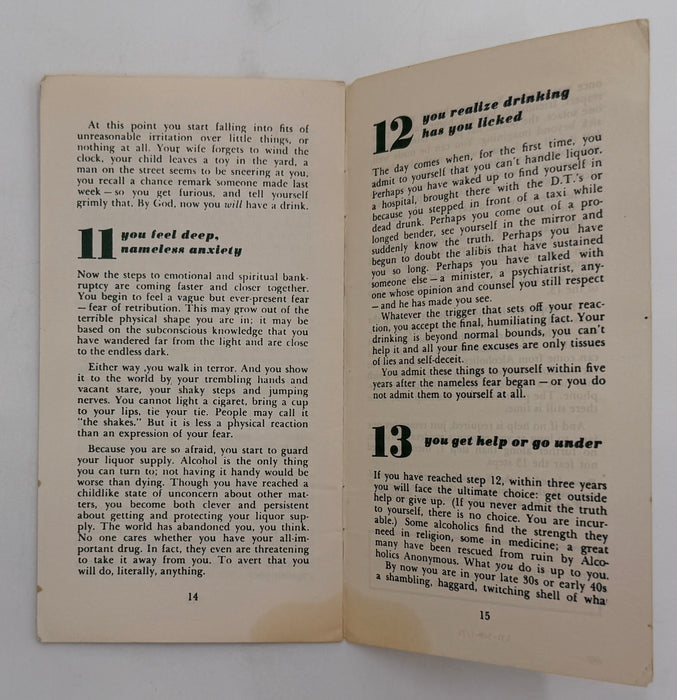 13 Steps To Alcoholism - Which Step Are You On? - NCA Pamphlet
