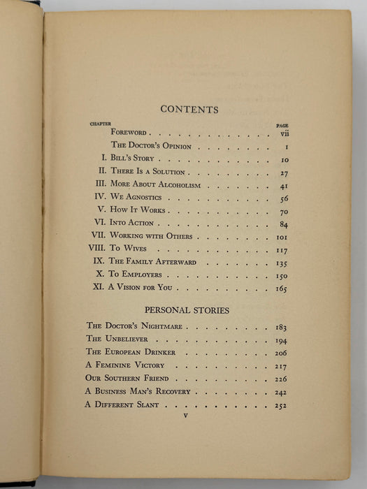 Alcoholics Anonymous Big Book First Edition 2nd Printing from 1941