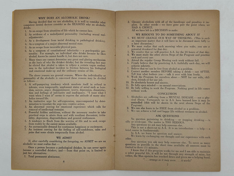 Alcoholics Anonymous: An Interpretation of the Twelve Steps