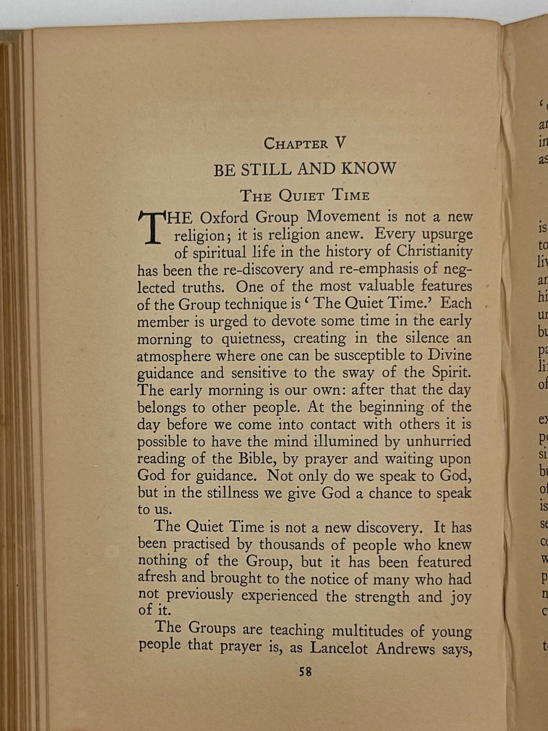 The Eight Points of the Oxford Group by C. Irving Benson - Fourth Printing from 1936