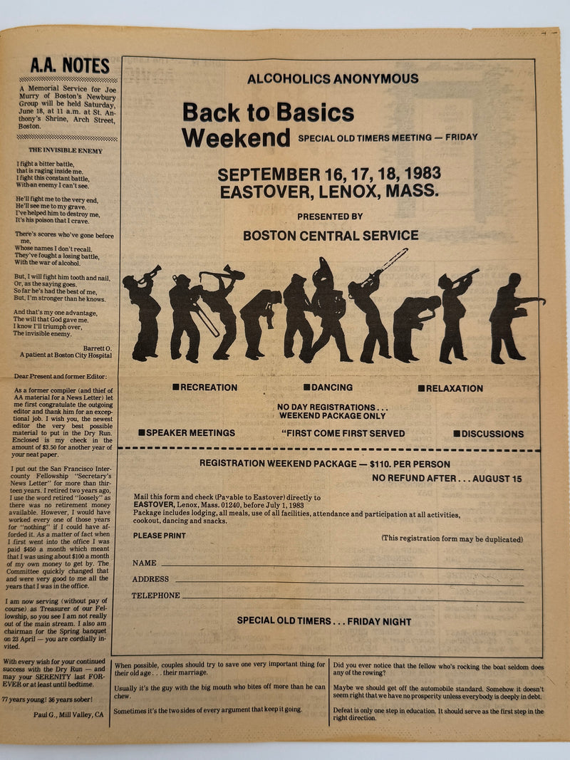 Dry Run Newsletter – June 1983 (Boston Central Service)