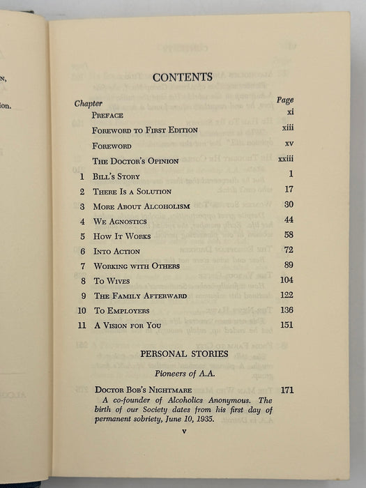 Alcoholics Anonymous Second Edition Big Book Eighth Printing from 1966 - RDJ