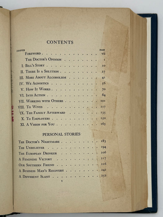 Alcoholics Anonymous Extremely RARE First Edition 7th Printing Big Book from 1945 - RDJ