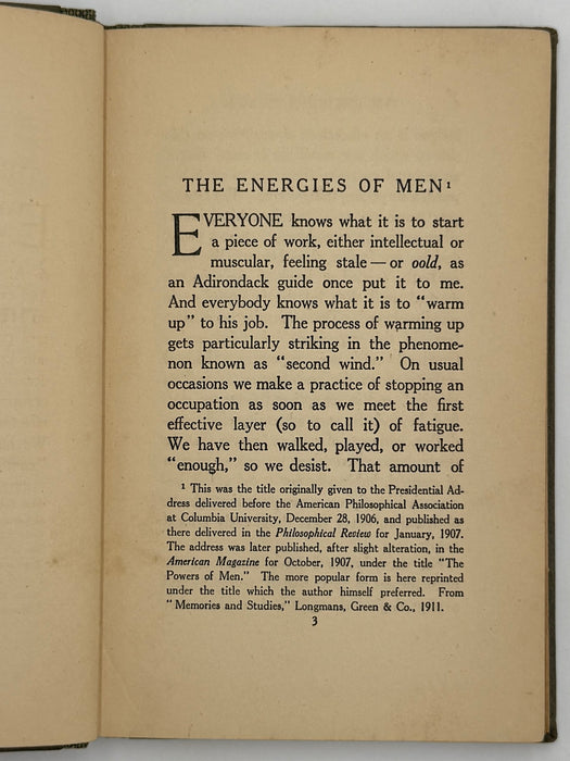 On Vital Reserves: The Energies of Men; The Gospel of Relaxation by William James