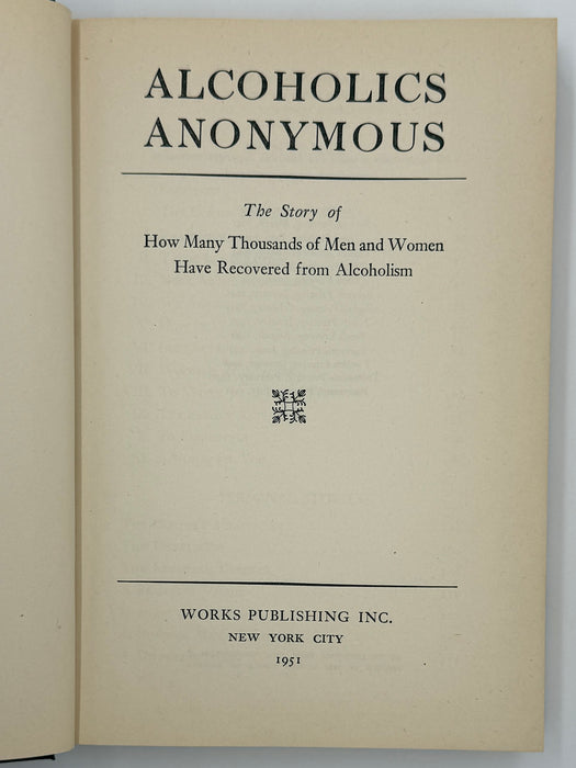 Alcoholics Anonymous First Edition 14th Printing from 1951 - ODJ