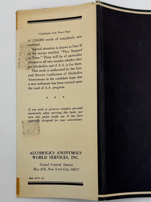 Alcoholics Anonymous Second Edition 12th Printing from 1971 - ODJ