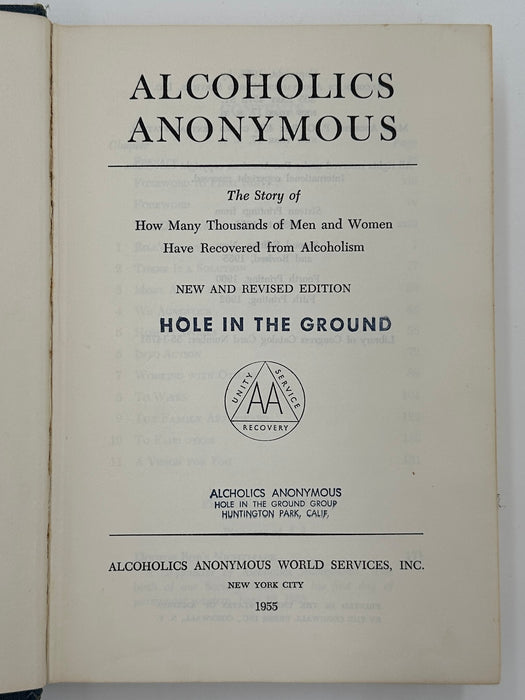 Alcoholics Anonymous Second Edition 5th Printing 1962 - RDJ