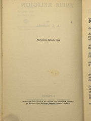 Their Religion by A.J. Russell - First Printing from 1934 Recovery Collectibles