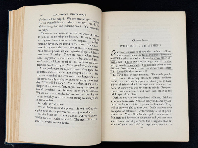 Alcoholics Anonymous — First Edition, Tenth Printing (August 1946) — Signed by Bill Wilson — Original Dust Jacket