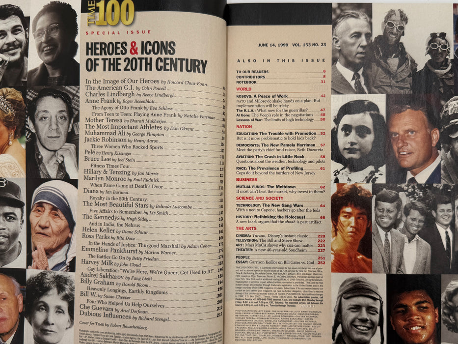 Time Magazine from June 1999 - Heroes and Icons - Featuring Bill W