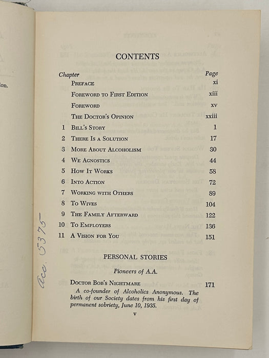 Alcoholics Anonymous Big Book Second Edition 3rd Printing with ODJ