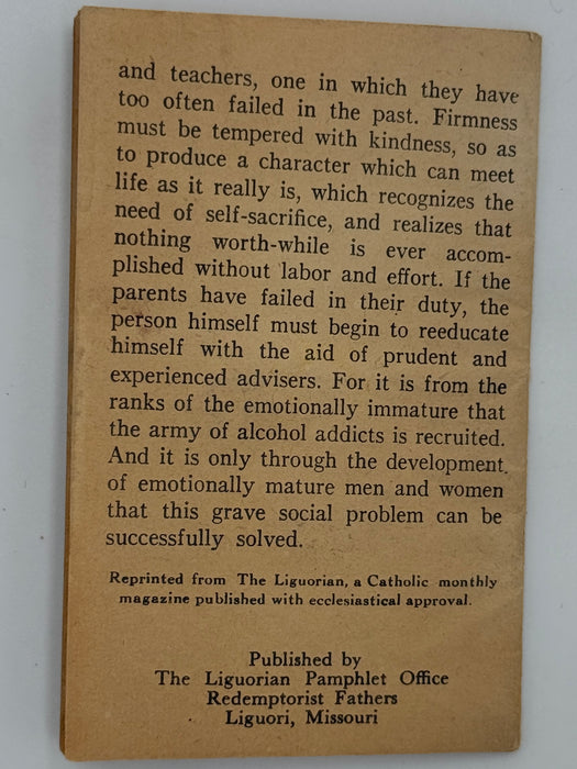 What Makes a Drunkard? by H. J. O’Connel - Pamphlet