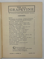 AA Grapevine - August 1953 - Family Circle by Lois W Recovery Collectibles