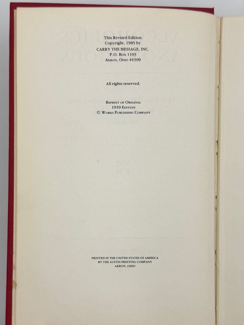 Alcoholics Anonymous 50th Anniversary First Edition by CTM Recovery Collectibles
