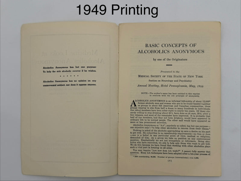 Medicine Looks at Alcoholics Anonymous — 4-Pamphlet Edition Set (1944 / 1946 / 1949 / 1953)