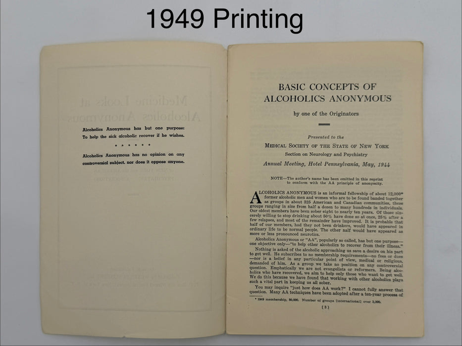 Medicine Looks at Alcoholics Anonymous — 4-Pamphlet Edition Set (1944 / 1946 / 1949 / 1953)