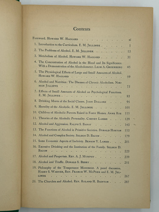 Alcohol, Science and Society - First Printing 1945 - RDJ