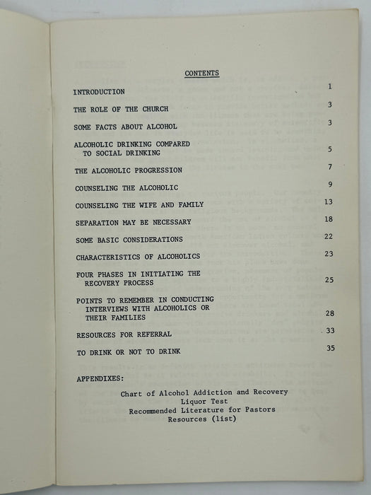 ALCOHOLISM: A GUIDE FOR THE CLERGY - THE NATIONAL COUNCIL ON ALCOHOLISM