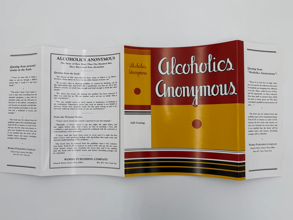 Alcoholics Anonymous First Edition 5th Printing from 1944 - RDJ