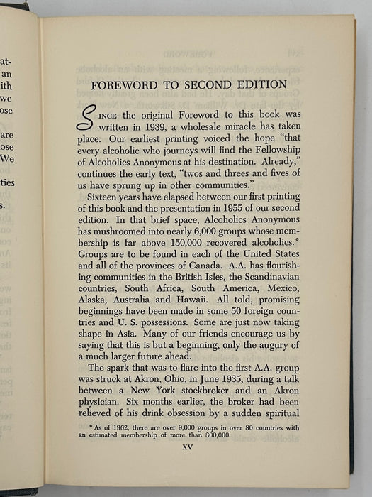 Alcoholics Anonymous Second Edition 5th Printing from 1962 - RDJ