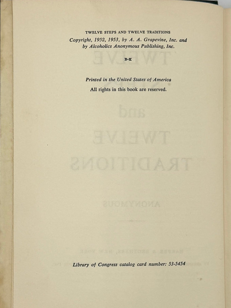 Harpers 2nd Printing - 12 Steps and 12 Traditions Recovery Collectibles