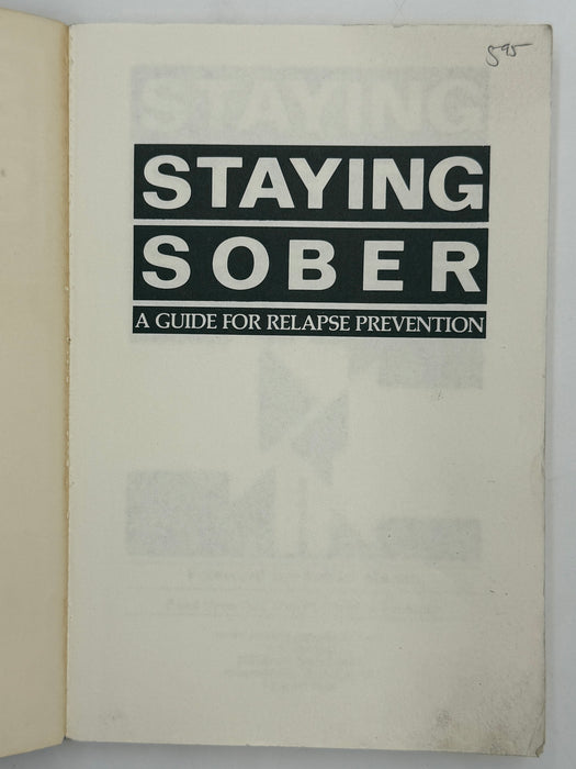 Staying Sober by Terence T. Gorski and Marlene Miller