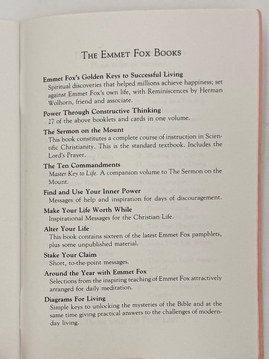 Emmet Fox - The Seven Main Aspects of God - 1970