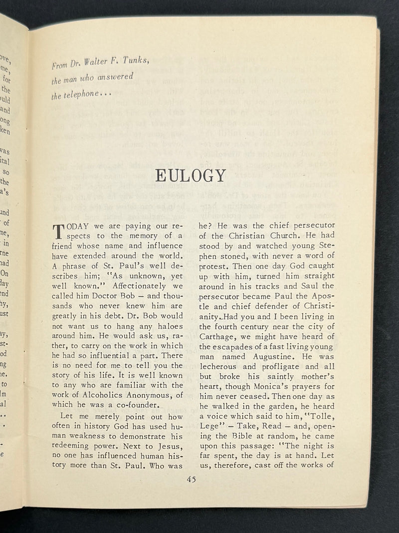 AA Grapevine — January 1951 | Tribute to Dr. Bob — Memorial Issue