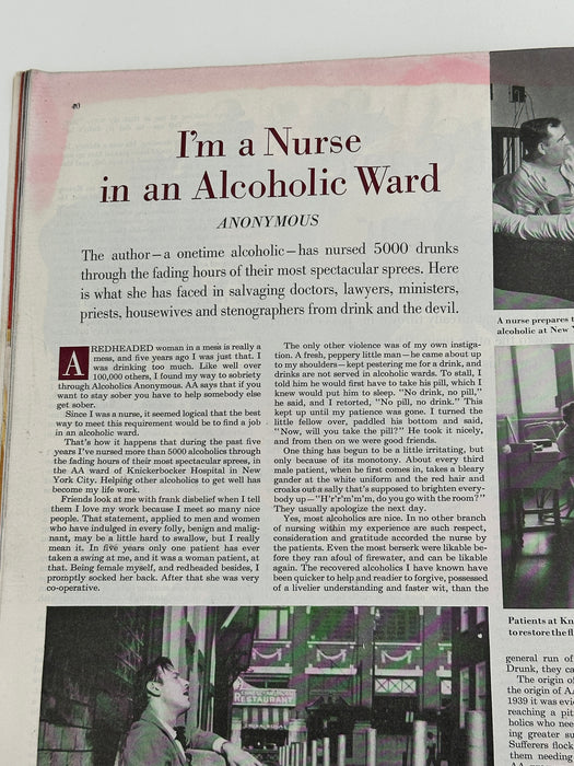 Saturday Evening Post from October 1952 - I’m a Nurse in an Alcoholic Ward