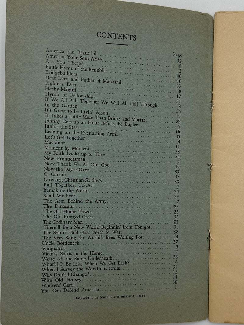 Songs for Moral Re-Armament