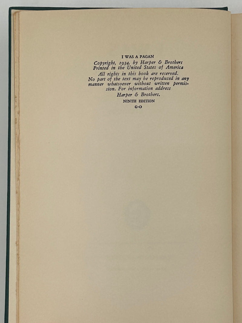 I Was a Pagan — V.C. Kitchen (Signed & Inscribed, 1955)