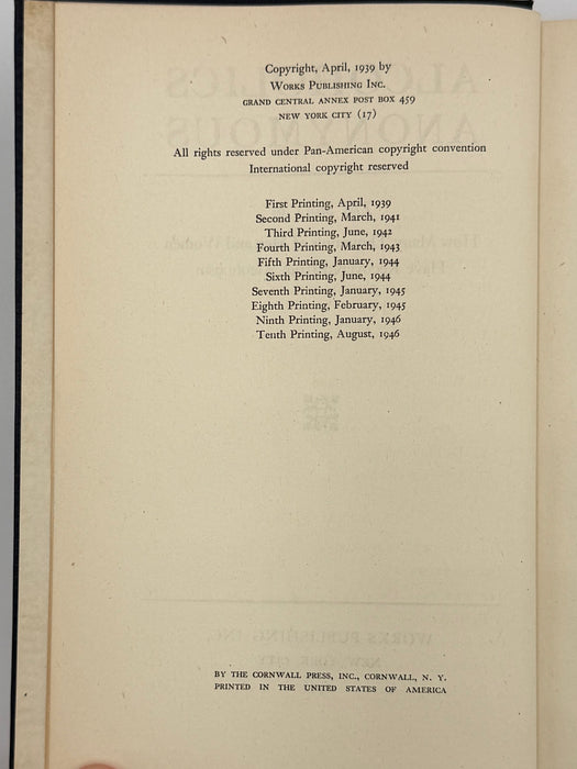 Alcoholics Anonymous First Edition 10th Printing from 1946 - ODJ