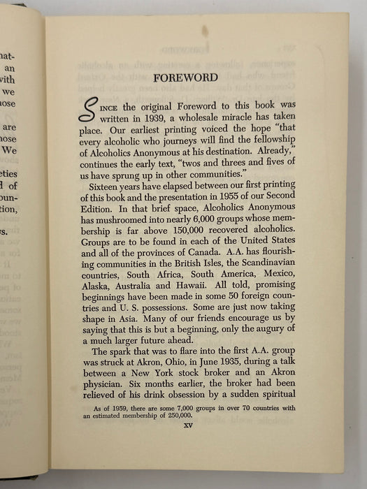 Alcoholics Anonymous Second Edition 3rd Printing with RDJ