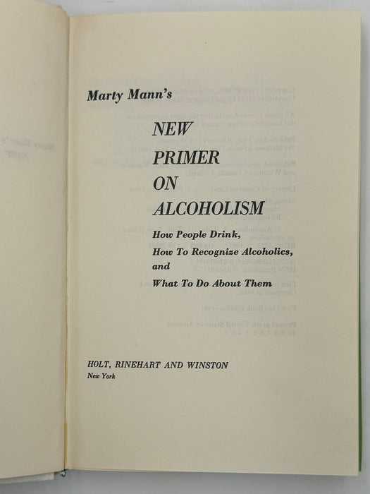Marty Mann’s New Primer on Alcoholism - New Updated Edition from 1981
