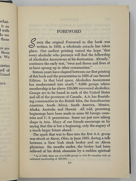 Alcoholics Anonymous Second Edition 4th Printing from 1960 - ODJ