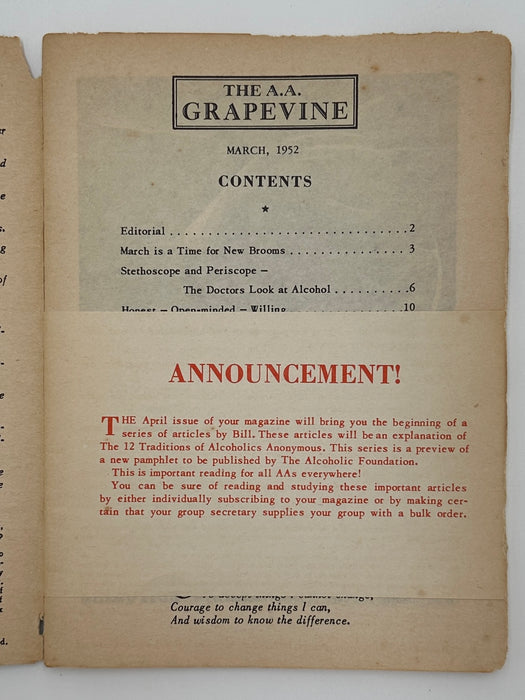 AA Grapevine from March 1952 - HOW