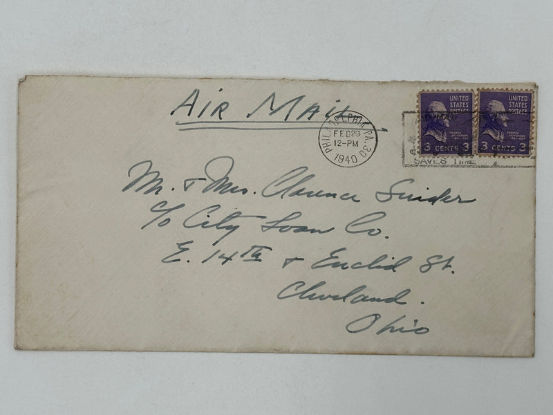 Handwritten Letter from Jim Burwell to Clarence Snyder - 1940 West Coast Collection