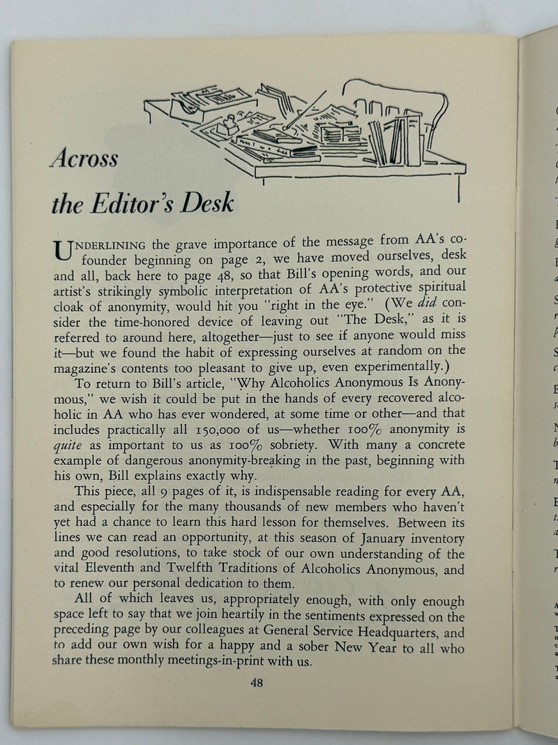 AA Grapevine from January 1955 Recovery Collectibles