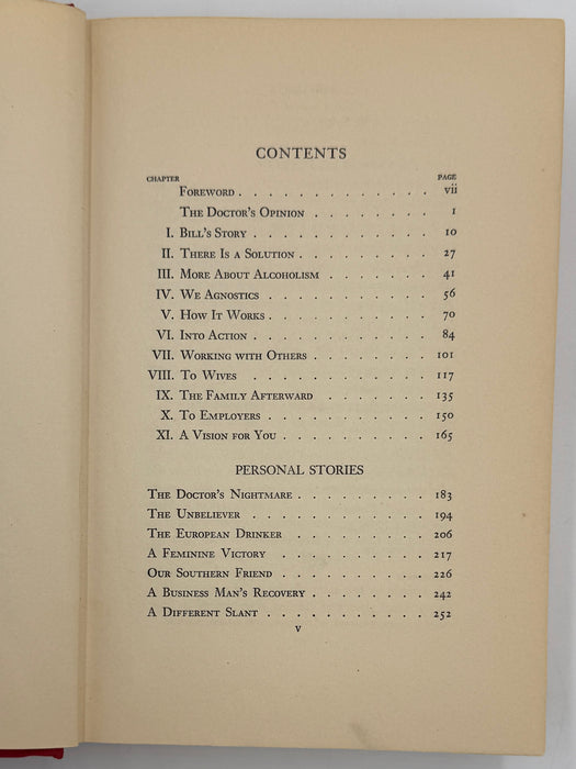 Signed by Nell Wing - Alcoholics Anonymous — First Edition, First Printing (1939) | Reproduction Dust Jacket