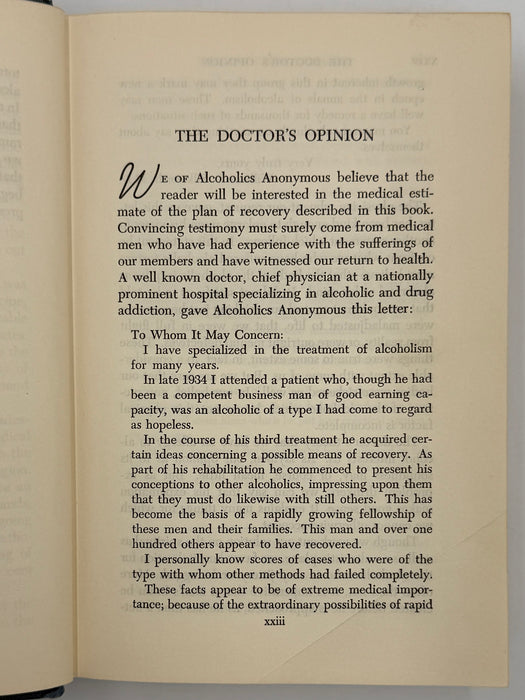 Alcoholics Anonymous Second Edition 4th Printing from 1960 - ODJ