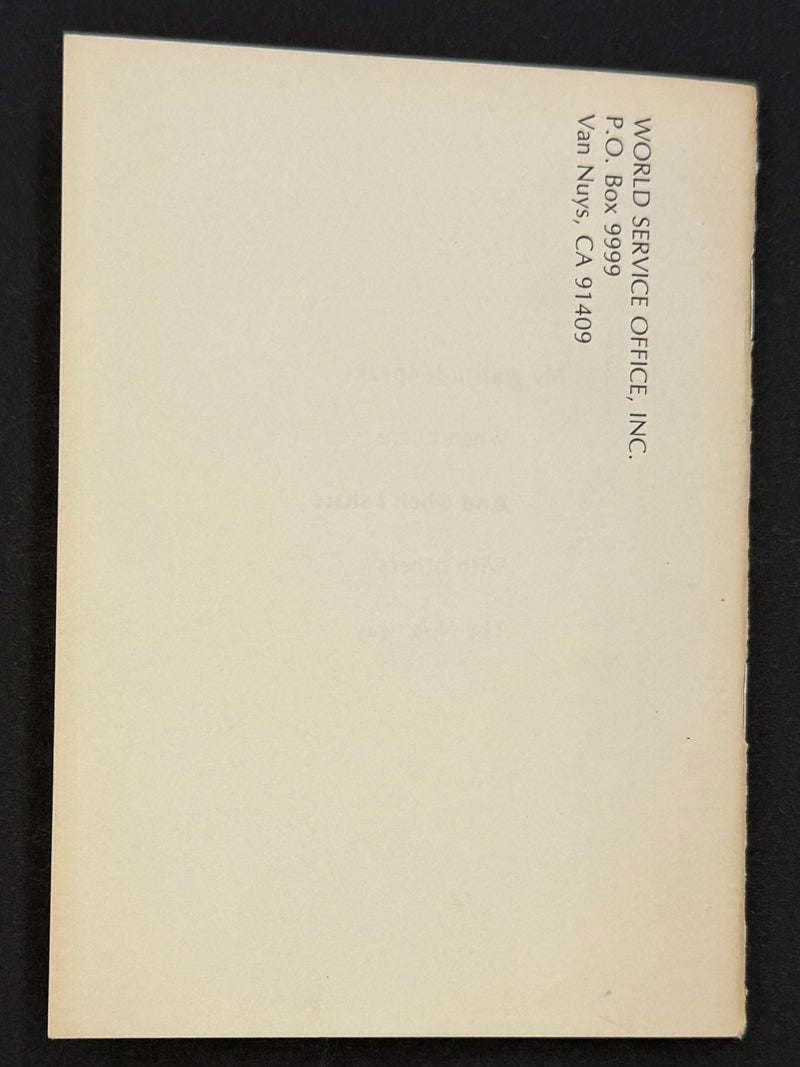 Narcotics Anonymous White Booklet