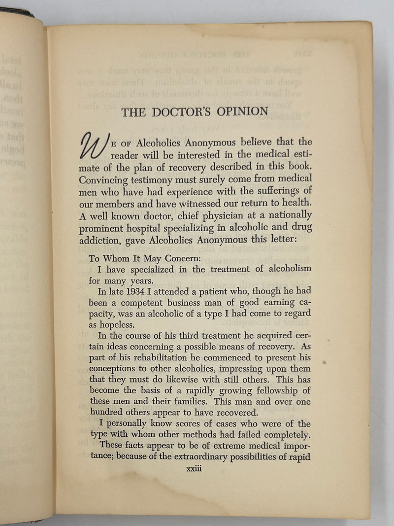 Alcoholics Anonymous Second Edition First Printing from 1955 - RDJ