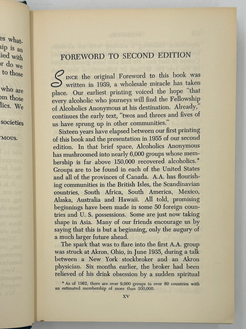 Alcoholics Anonymous Second Edition 5th Printing with ODJ