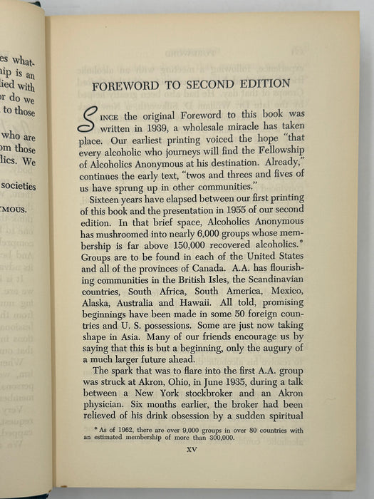 Alcoholics Anonymous Second Edition 5th Printing with ODJ
