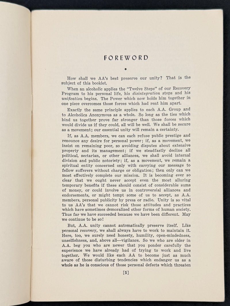 A.A. Tradition: “Our Experience Has Taught Us…”  Works Publishing, Inc. · 1947 · First Printing