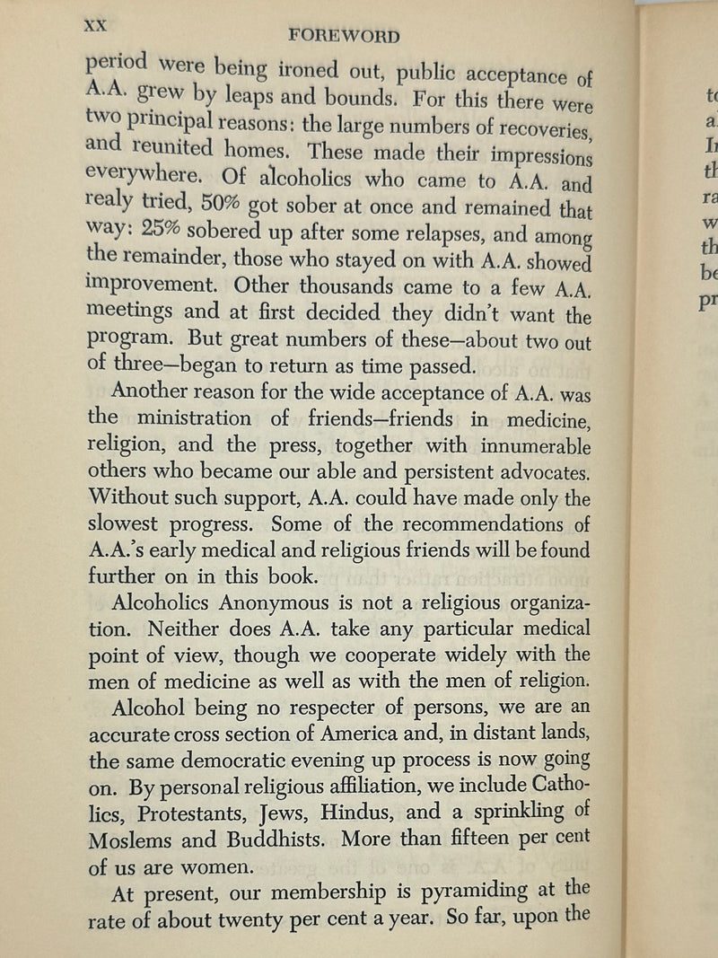Alcoholics Anonymous Second Edition First Printing from 1955 - RDJ