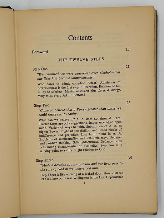 Alcoholics Anonymous Twelve Steps and Twelve Traditions - First Printing from 1953 - RDJ