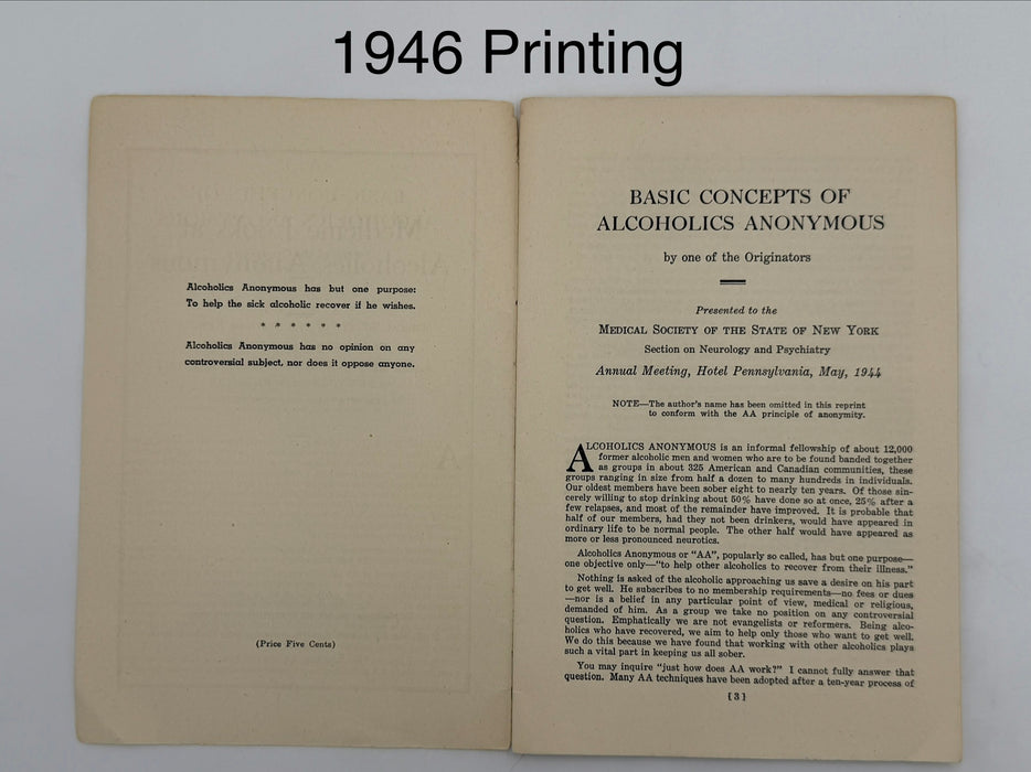 Medicine Looks at Alcoholics Anonymous — 4-Pamphlet Edition Set (1944 / 1946 / 1949 / 1953)