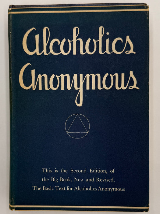 First Issue with Original White Band - Alcoholics Anonymous Second Edition First Printing from 1955 with ODJ